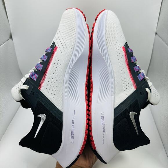 Nike Air Zoom Pegasus 38 ‘CW7358-101’ White Black Running Shoe Women Size 10 - Picture 6 of 8